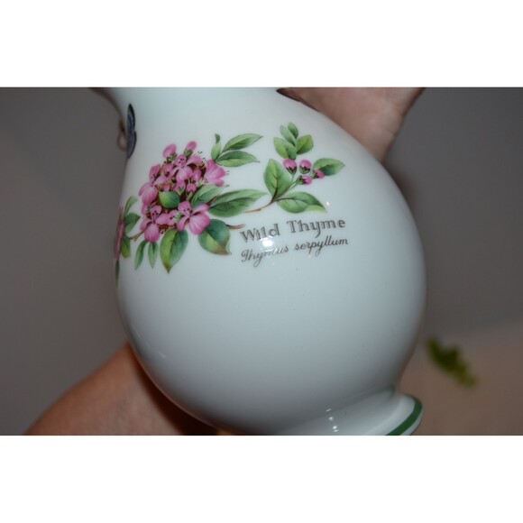 Vintage Vase Worcester Herbs England Wild Thyme Jardeniere - Picture 2 of 6